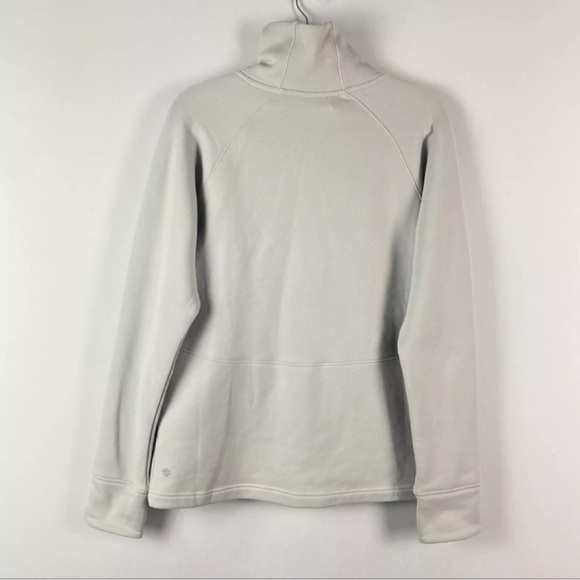 Athleta Polartec Altitude Funnel Neck Sweatshirt Winter Fleece Grey medium - Picture 7 of 12